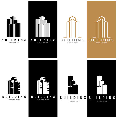 Building logo vector illustration design,Real Estate logo template, Logo symbol iconのイラスト素材