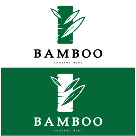 Bamboo Logo Template vector icon illustration designのイラスト素材