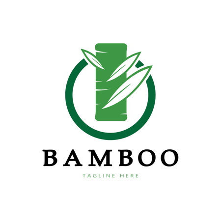 Bamboo Logo Template vector icon illustration designのイラスト素材