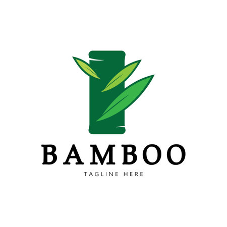Bamboo Logo Template vector icon illustration designのイラスト素材