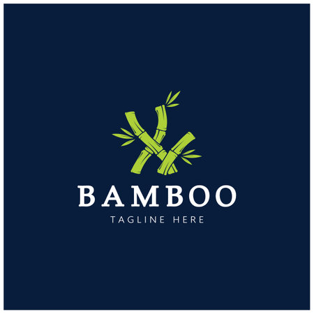 Bamboo Logo Template vector icon illustration designのイラスト素材