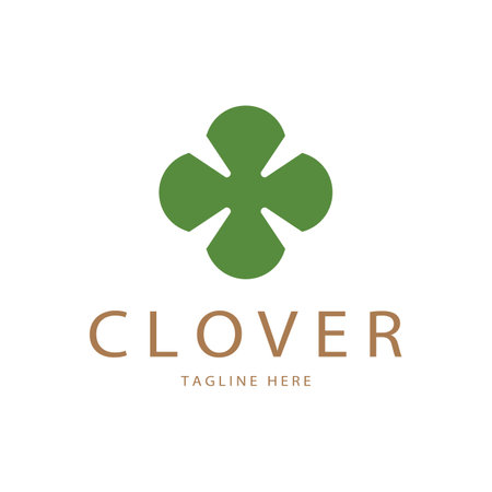 logo design inspiration icon illustration template vector clover or moringa leaves, for natural...