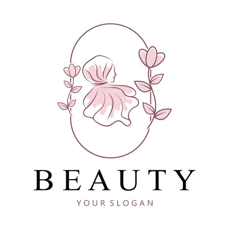 muslimah hijab logo template vector illustration design-vectorのイラスト素材