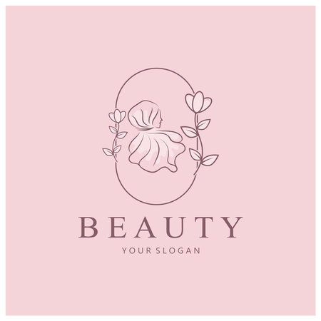 muslimah hijab logo template vector illustration design-vectorのイラスト素材
