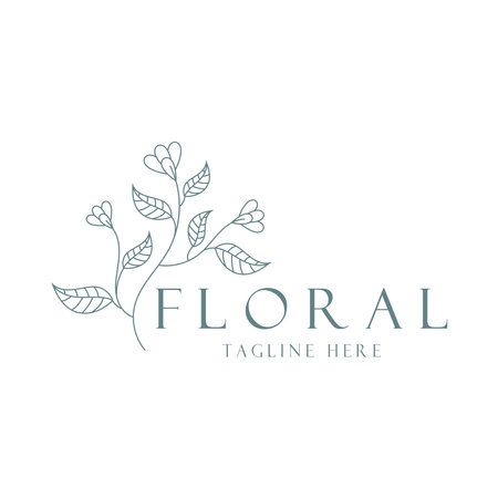 Elegant floral and leaf frame. Delicate botanical vector illustration for labels, spas, corporate identity, and wedding invitationsのイラスト素材