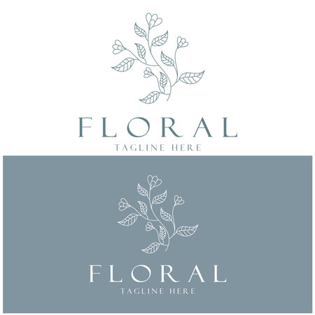 Elegant floral and leaf frame. Delicate botanical vector illustration for labels, spas, corporate identity, and wedding invitationsのイラスト素材