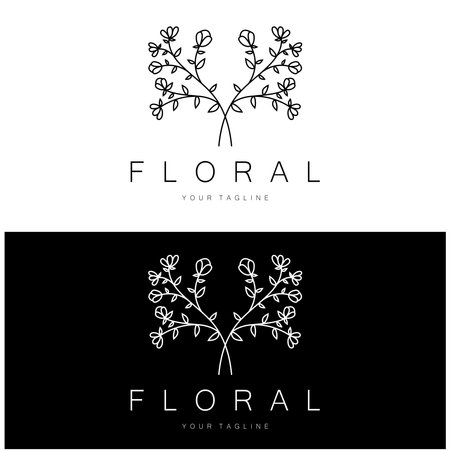 Elegant floral and leaf frame. Delicate botanical vector illustration for labels, spas, corporate identity, and wedding invitationsのイラスト素材