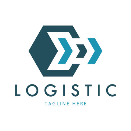 logistics logo icon illustration vector design  distribution symbol  delivery of goods  economy  financeのイラスト素材