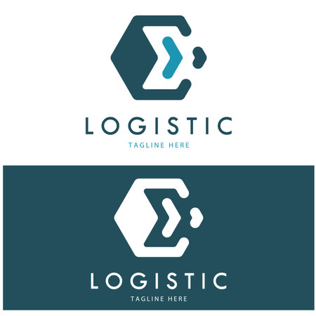 logistics logo icon illustration vector design  distribution symbol  delivery of goods  economy  financeのイラスト素材
