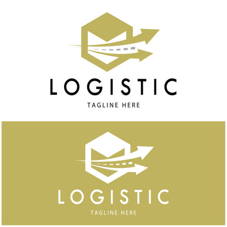 logistics logo icon illustration vector design  distribution symbol  delivery of goods  economy  financeのイラスト素材