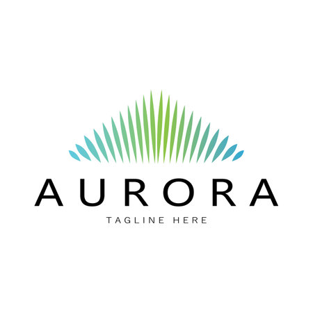 aurora logo design icon illustration vector templateのイラスト素材