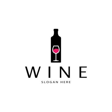 Wine logo design template.vector illustration of icon-vectorのイラスト素材