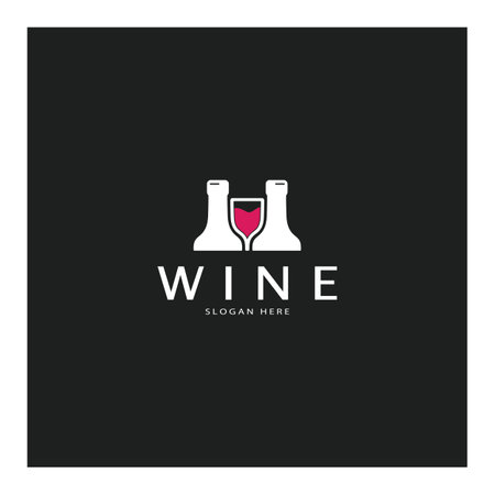 Wine logo design template.vector illustration of icon-vectorのイラスト素材