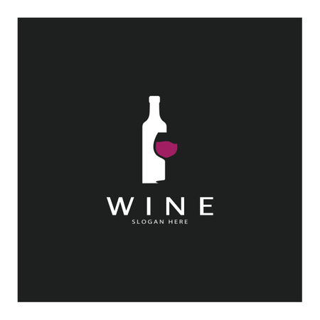 Wine logo design template.vector illustration of icon-vectorのイラスト素材