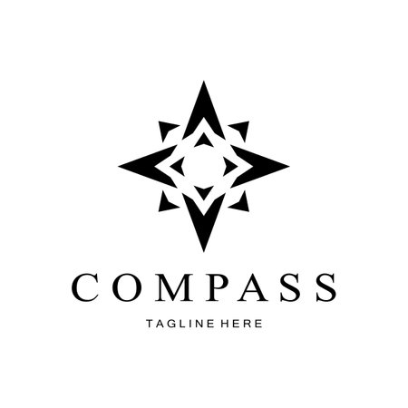 compass icon isolated on background.modern flat compass pictogram,business,marketing,internet concept.trendy simple vector symbol for websitedesign or button to mobile app.logo illustration.のイラスト素材