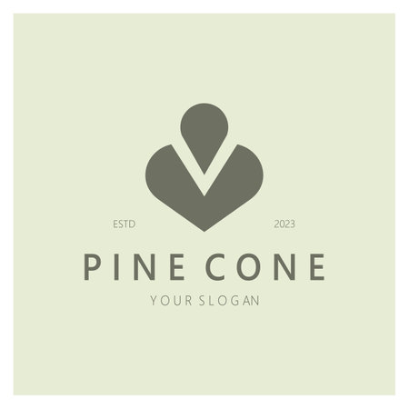 abstract simple pinecone logo design,for business,badge,emblem,pine plantation,pine wood...