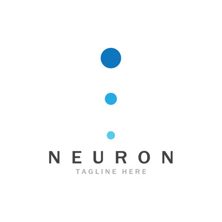 Neuron logo or nerve cell logo design,molecule logo illustration template icon with vector conceptのイラスト素材