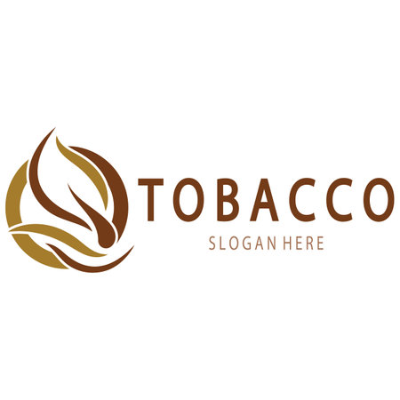 tobacco leaf logo,tobacco field and tobacco cigarette logo .With easy and simple editing.のイラスト素材