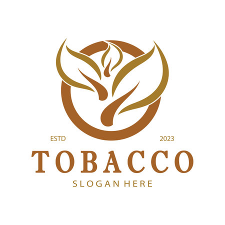 tobacco leaf logo,tobacco field and tobacco cigarette logo .With easy and simple editing.のイラスト素材