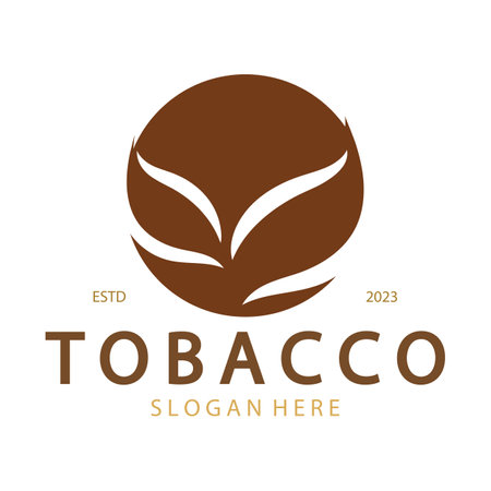 tobacco leaf logo,tobacco field and tobacco cigarette logo .With easy and simple editing.のイラスト素材