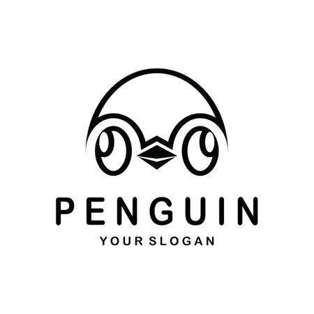 simple penguin logo design template illustration.のイラスト素材