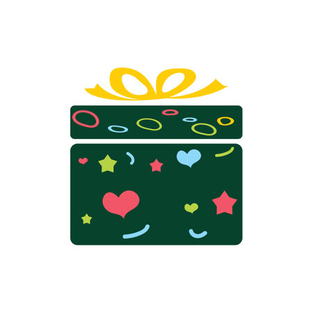 Gift box set, gift illustrations, colorful silhouettes with bows and ribbons, vectorのイラスト素材