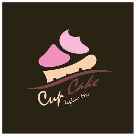 Cupcake Logo design vector illustration template. Cupcake bakery icon.cake store,caker shop ,vectorのイラスト素材