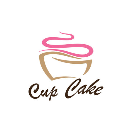 Cupcake Logo design vector illustration template. Cupcake bakery icon.cake store,caker shop ,vectorのイラスト素材