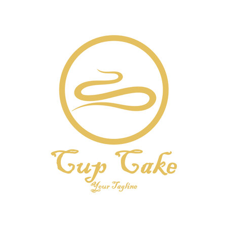 Cupcake Logo design vector illustration template. Cupcake bakery icon.cake store,caker shop ,vectorのイラスト素材