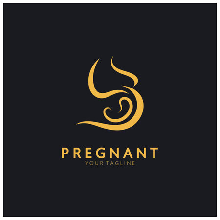 Pregnant logo template vector icon illustration designのイラスト素材