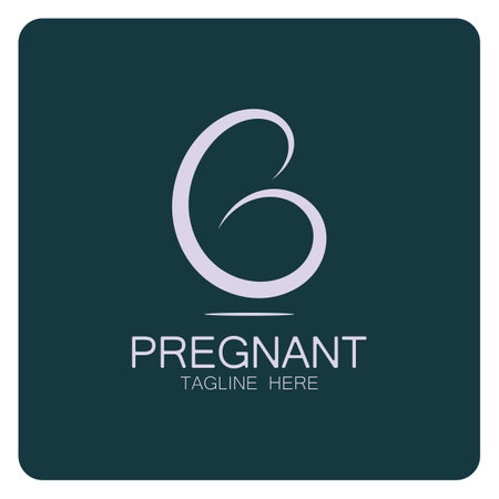 Pregnant logo template vector icon illustration designのイラスト素材