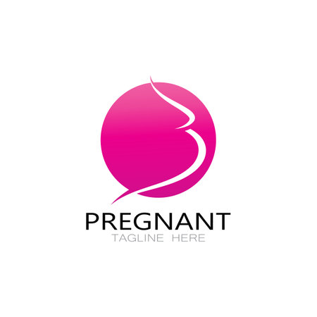 Pregnant logo template vector icon illustration designのイラスト素材
