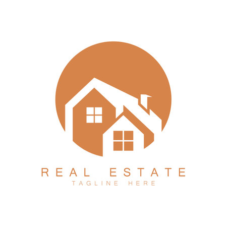 Real Estate Business Logo vector illustration designのイラスト素材