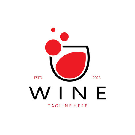 Wine logo design template.vector illustration of icon-vectorのイラスト素材