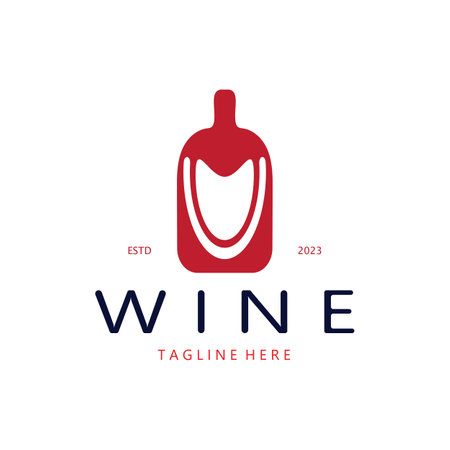 Wine logo design template.vector illustration of icon-vectorのイラスト素材