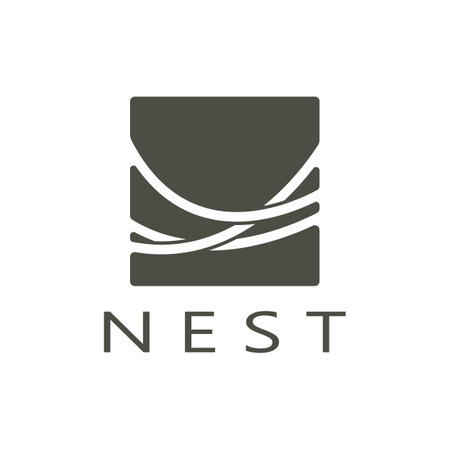 bird nest logo icon illustration design template, for bird farm, bird business, bird house, bird conservation with modern minimalist vector conceptのイラスト素材