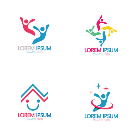 kindergarten logo design simple vector template icon illustration,for education,playgroup,children's learning home,children's school with a modern conceptのイラスト素材