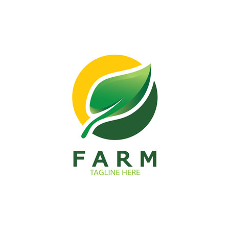 Farm vector agriculture organic icon illustrationのイラスト素材