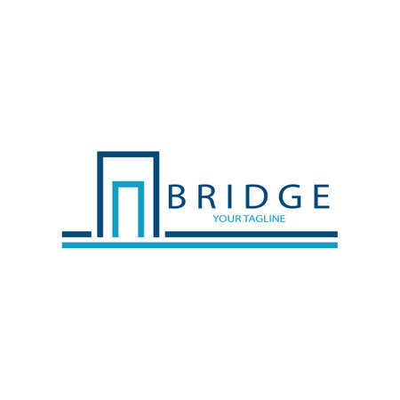 Bridge logo vector icon illustration design templateのイラスト素材