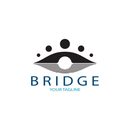 Bridge logo vector icon illustration design templateのイラスト素材