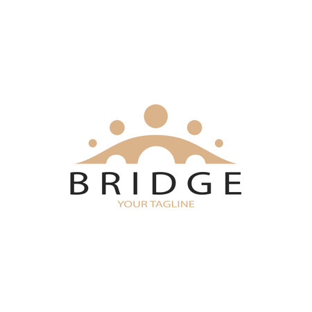 Bridge logo vector icon illustration design templateのイラスト素材