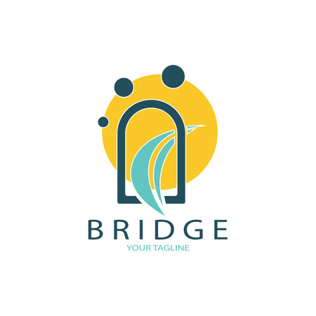Bridge logo vector icon illustration design templateのイラスト素材