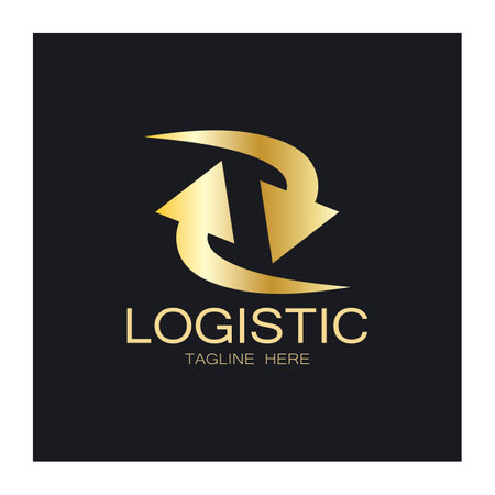 logistics logo icon illustration vector design  distribution symbol  delivery of goods  economy  financeのイラスト素材