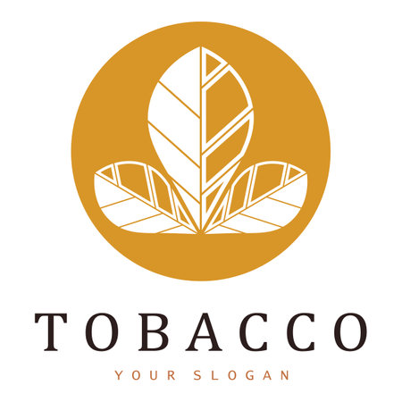 tobacco leaf logo,tobacco field and tobacco cigarette logo .With easy and simple editing.のイラスト素材