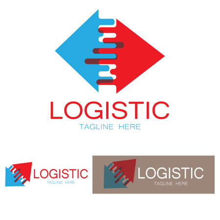 logistics logo icon illustration vector design  distribution symbol  delivery of goods  economy  financeのイラスト素材