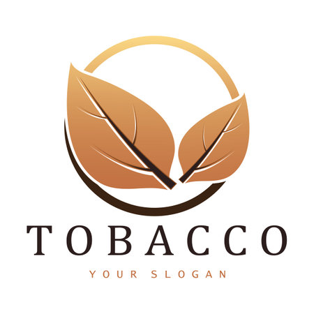 tobacco leaf logo,tobacco field and tobacco cigarette logo .With easy and simple editing.のイラスト素材