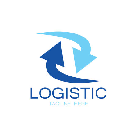 logistics logo icon illustration vector design  distribution symbol  delivery of goods  economy  financeのイラスト素材