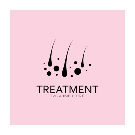 Hair treatment logo hair transplantation logo,removal logo vector image design illustrationのイラスト素材