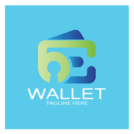 e wallet logo design illustration icon with a simple modern concept, for electronic wallets, digital money storage applications, digital savings, digital money transactions,vectorのイラスト素材