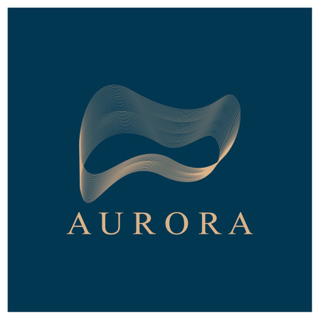 aurora logo design icon illustration vector templateのイラスト素材